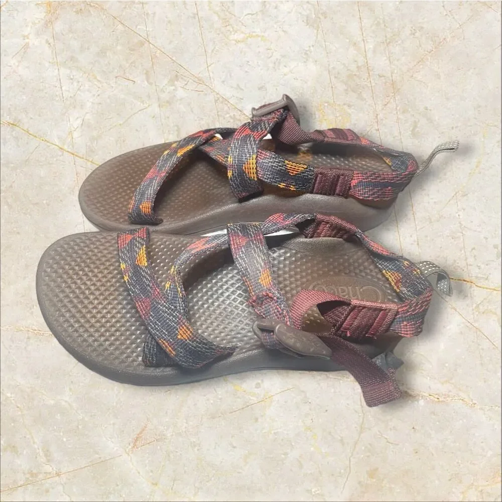 Chaco Kids Multicolor Z/1 Ecotread Ohkurr Strappy Basket Weave Sandal Size 2